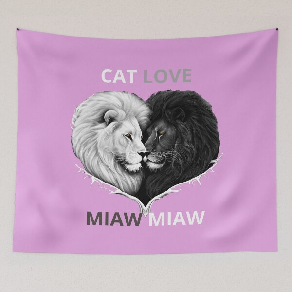 Item preview, Cat Miaw Lovers Black And White designed and sold by AgnesMBrae.