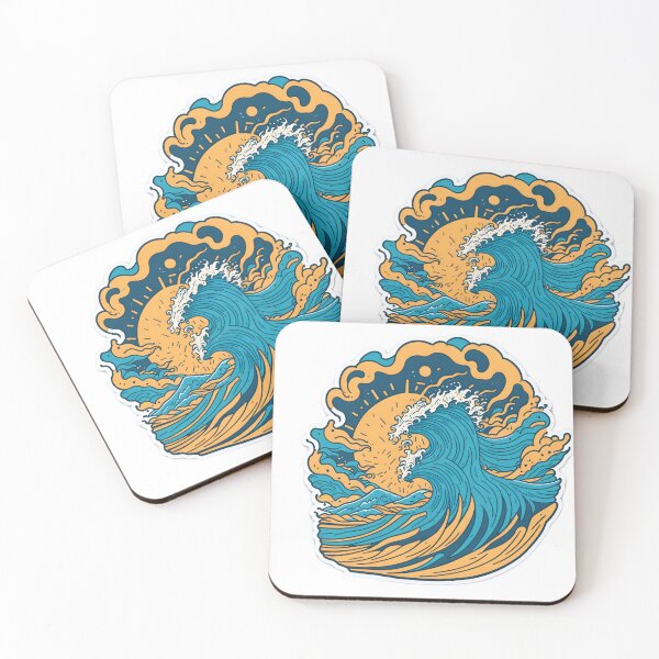 Item preview, Sunny Swell Cartoon Sticker Wavy Days Beach Sticker designed and sold by RedArtG09.