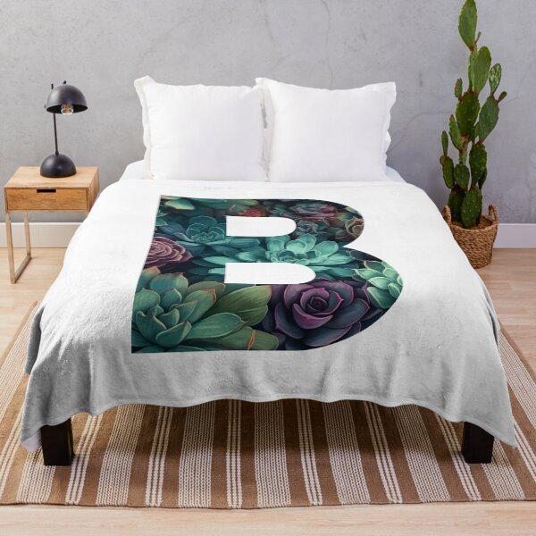 Item preview, Elegant Succulent Pattern Letter B designed and sold by AdiRemba.