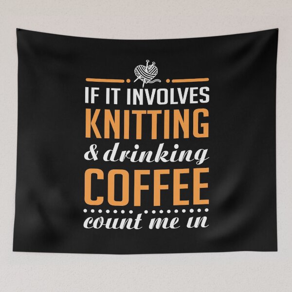 Item preview, Knitting and Drinking Coffee designed and sold by KsuAnn.