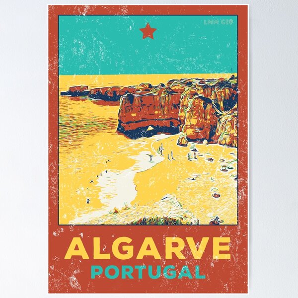 Artikel-Vorschau von Strände und Klippen der Algarve-Küste | Szenischer Plakattyp Portugal, designt und verkauft von Lemomo-artworks.