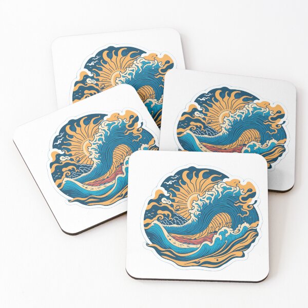 Item preview, Wave Rider Beach Sticker Colourful Curl Cartoon Sticker designed and sold by RedArtG09.