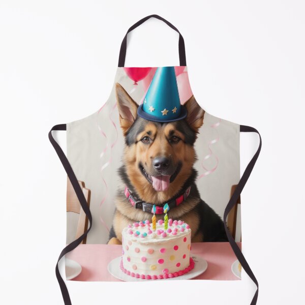 Item preview, Beautiful portrait cute adorable German Shepherd with party hat designed and sold by Tio-Tecun.