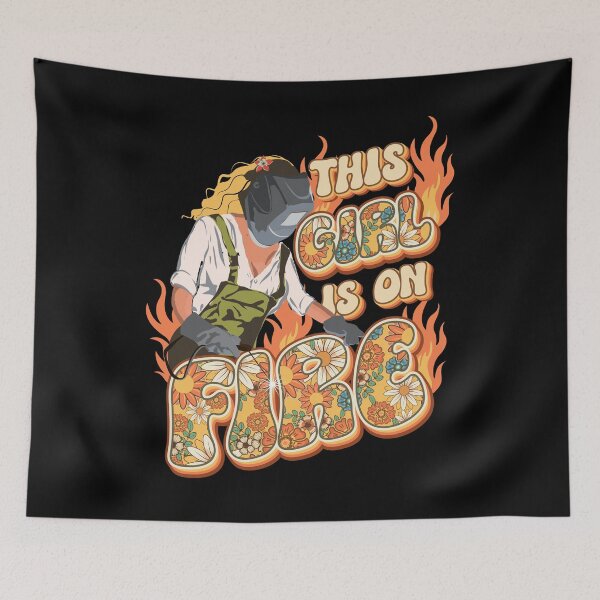Item preview, This girl is on fire Welder girl  designed and sold by HomeCoquette.