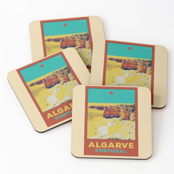 Item preview, Algarve Coast Beaches & Cliffs | Scenic postcard type Portugal designed and sold by Lemomo-artworks.