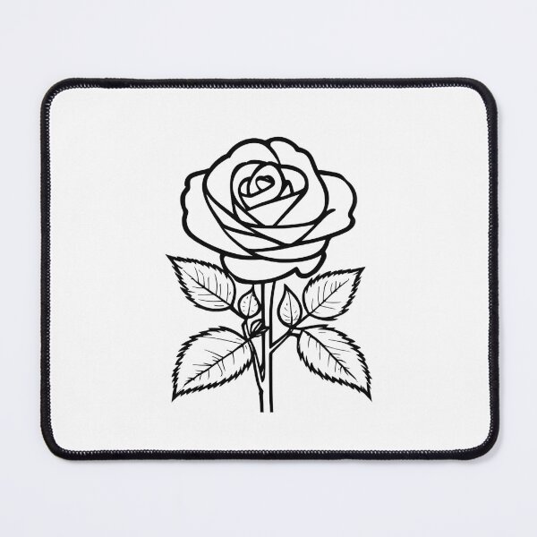 Item preview, Outlined rose designed and sold by nowIAMAI.