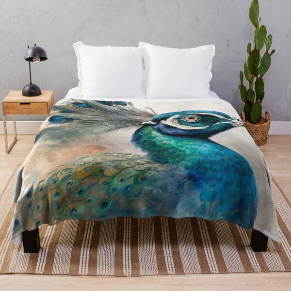 Item preview, Peacock Watercolor Art designed and sold by shokA Design.