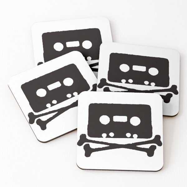 Item preview, Cassette with Crossbones (Black for Light Backgrounds) designed and sold by squabdesigns.