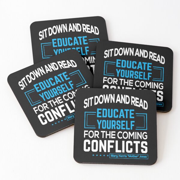 Item preview, Sit Down and Read, Educate Yourself for the Coming Conflicts  - Mother Jones designed and sold by fuzzynautilus.