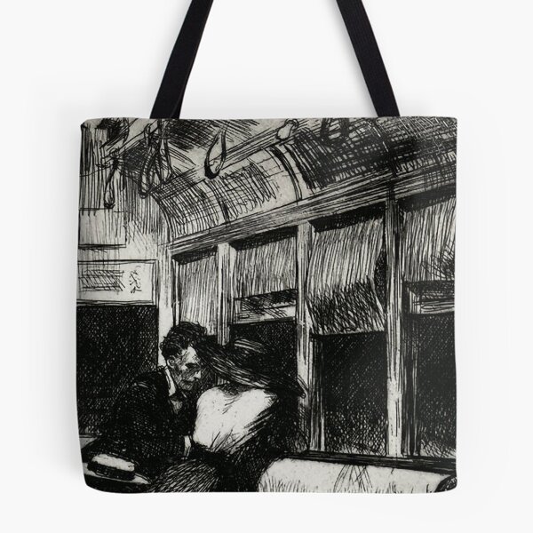 Item preview, Edward Hopper Night, the "L" Train designed and sold by TeeARTHY.