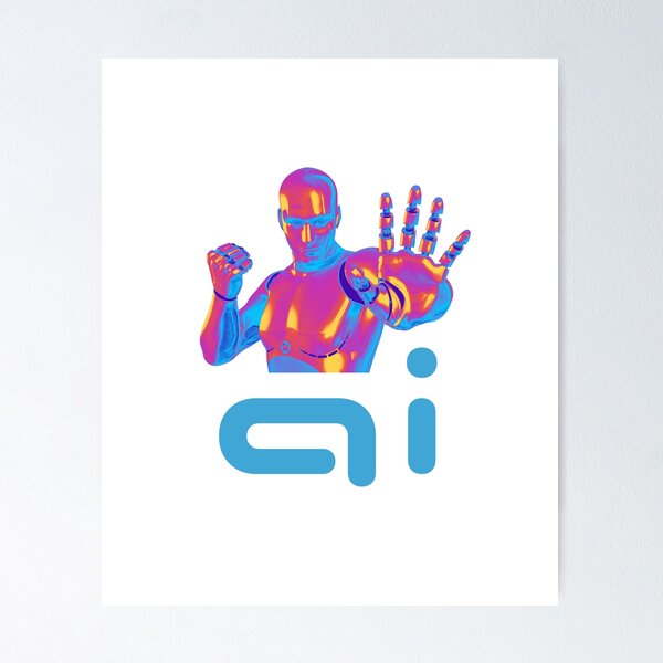 Item preview, Artificial intelligence robot logo designed and sold by Grizzle9.