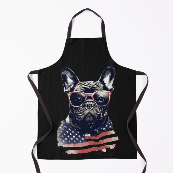 Artikelvorschau, Vintage französische Bulldogge der amerikanischen Flagge, feiern Sie den 4. Juli mit einem Retro-Look entworfen und verkauft von CRAZY&ART.