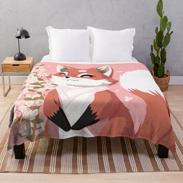 Item preview, Spring Blossom Red Fox Enjoy the Sunshine in Pink designed and sold by Moyanana.