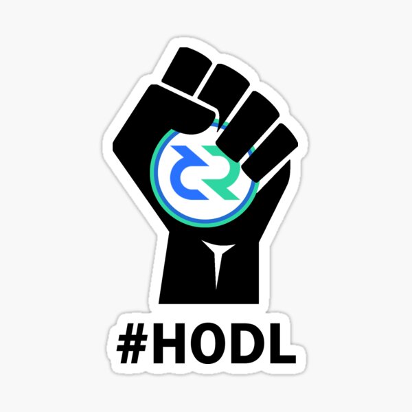 HODL Decred-Fist HODLing DCR Logo-black Sticker