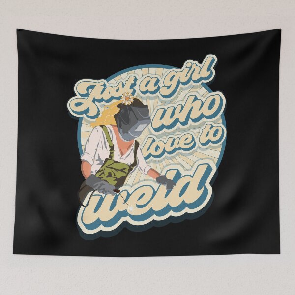 Item preview, Just a girl who loves to weld groovy gift  designed and sold by HomeCoquette.