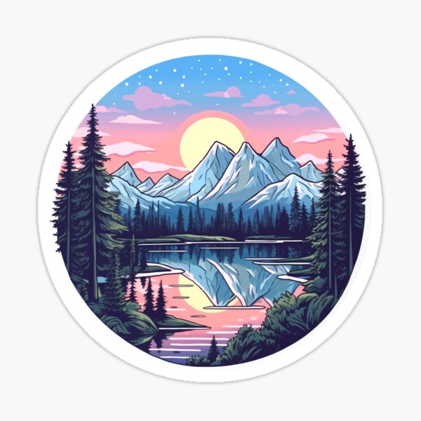 Artikel-Vorschau von Schöner Bergsee und Berge, designt und verkauft von Laird Creative.