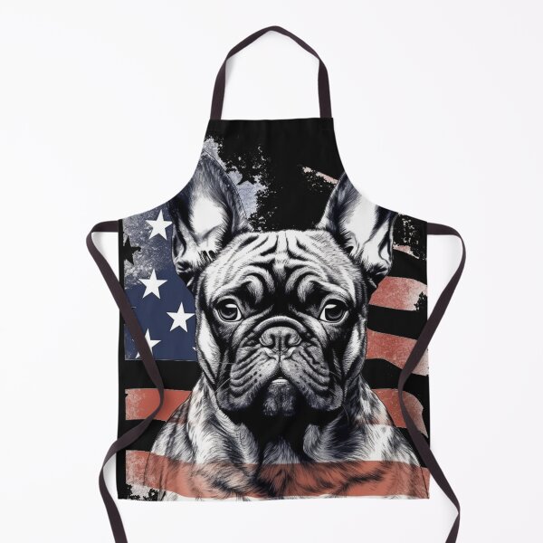Artikelvorschau, Vintage französische Bulldogge der amerikanischen Flagge, feiern Sie den 4. Juli mit einem Retro-Look entworfen und verkauft von CRAZY&ART.
