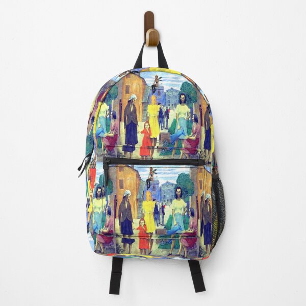 Item preview, Naïve Art (Primitivism): Figures in a village by Gregoire Michorize _ (Altered) designed and sold by mturns57.