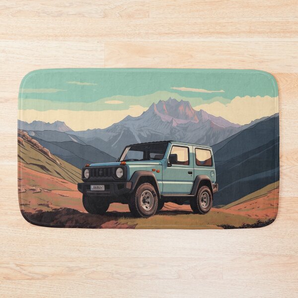 Item preview, Blue Jimny On An Adventure | Mountain Escape Illustration designed and sold by stoicjimny.