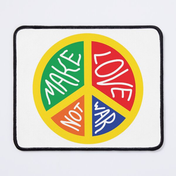Item preview, Make Love Not War Color Block Peace Sign designed and sold by funkyfoxdesign.