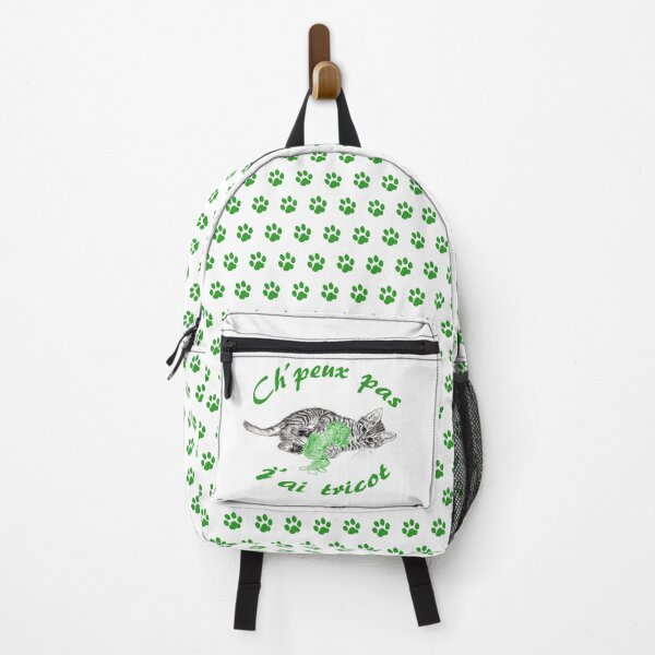 Item preview, Chaton à la pelota - graphite and green version, text in French designed and sold by SylvieG18.