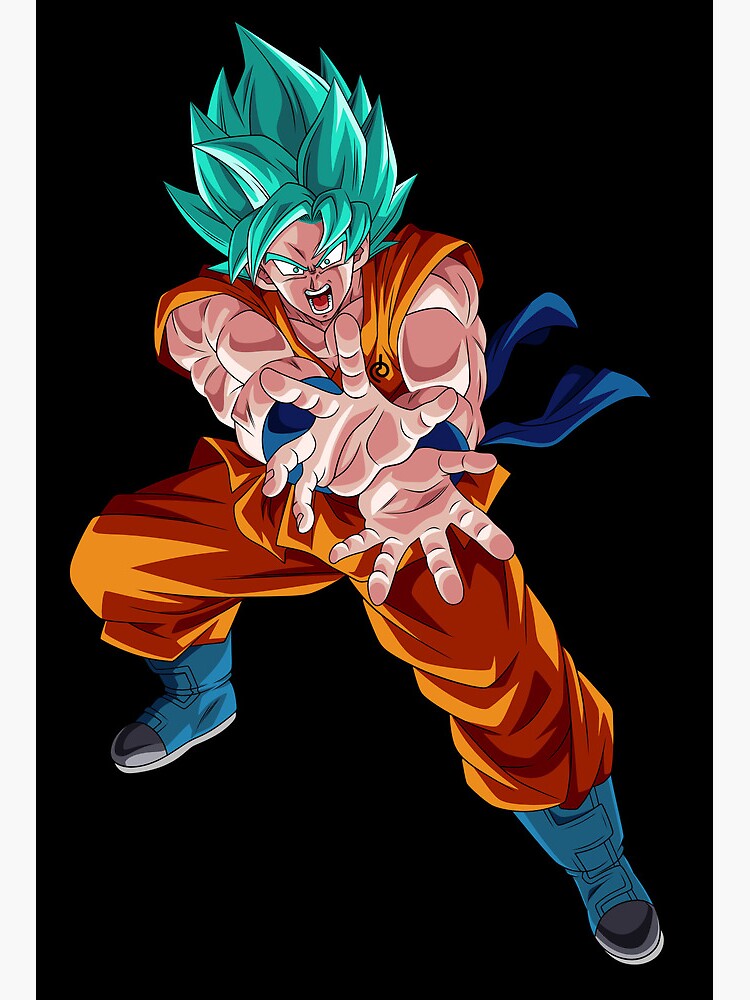 Kid Goku Super Saiyan Blue God Art Board Print for Sale by