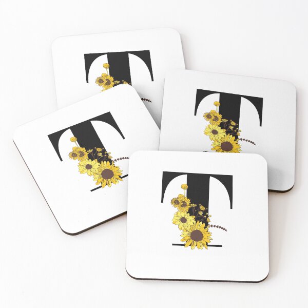 Item preview, Sunflower Monogram T designed and sold by Coffee Lifestyle.