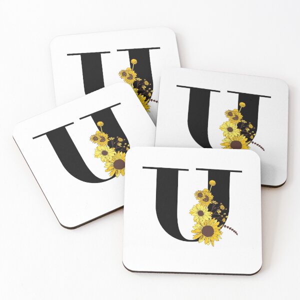 Item preview, Sunflower Monogram U designed and sold by Coffee Lifestyle.