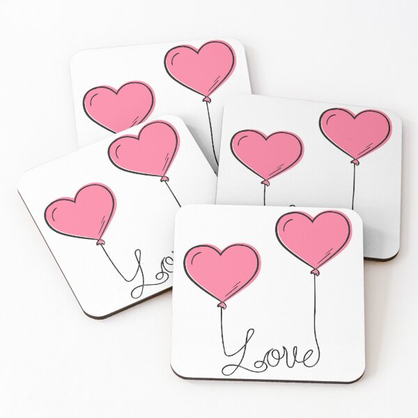 Item preview, Heart shaped balloons ❤ representing love, to give away designed and sold by StickerAndLove.