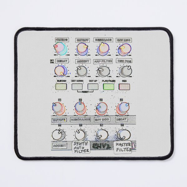 Item preview, Analog synthesizer knobs with labels designed and sold by Time4Space.