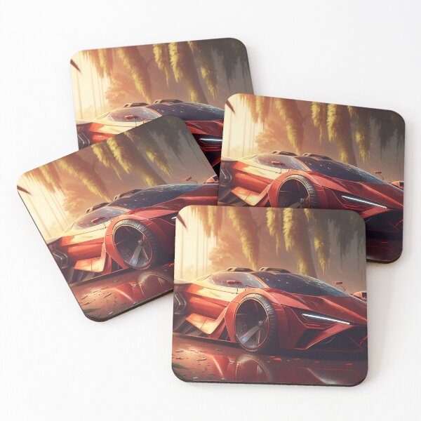 Item preview, Red Supercar With A Bright Sunshine  designed and sold by ByDigitalDream.