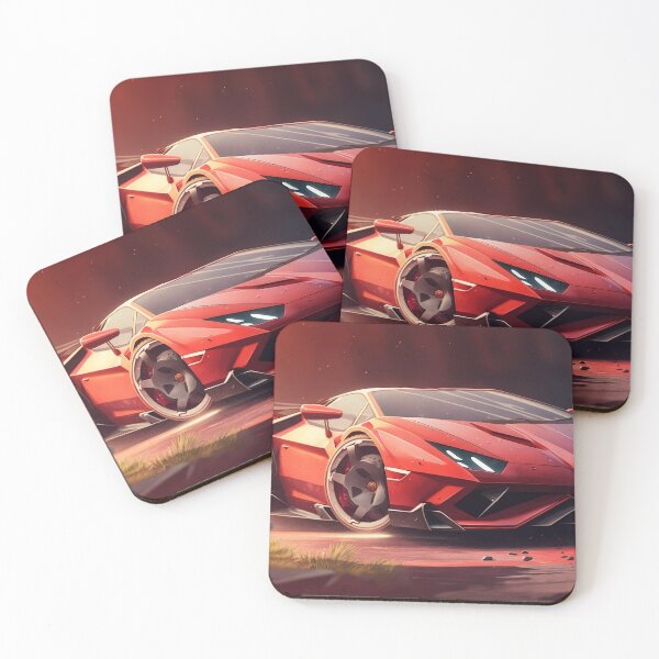 Item preview, Fast Red Supercar With A Bright Sunshine  designed and sold by ByDigitalDream.