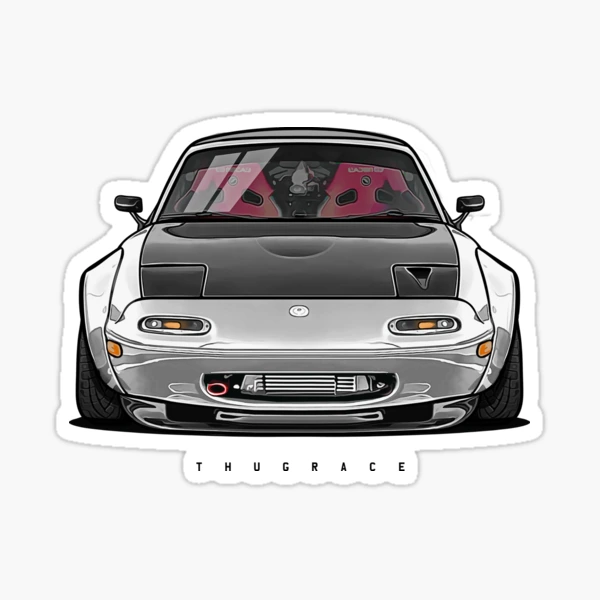 Mazda Miata Sticker for Sale by AUTO-ILLUSTRATE