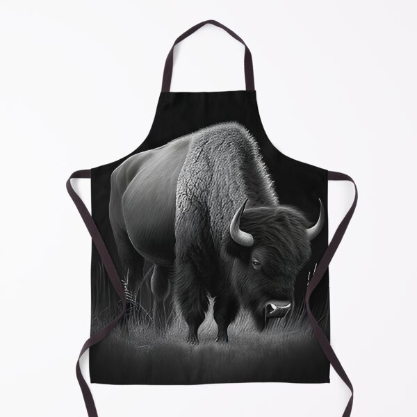 Item preview, Black and white Bison pencil drawing designed and sold by Pencil-Art.