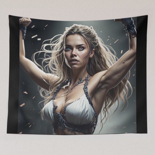 Item preview,  Beautiful woman with arms up painting designed and sold by Vintage Designs +.