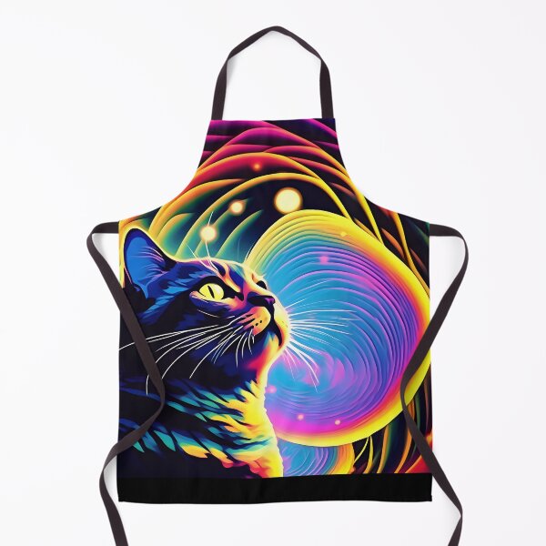 Artikelvorschau, psychedelische neonfarbene Katze entworfen und verkauft von BenjaminsPlace.