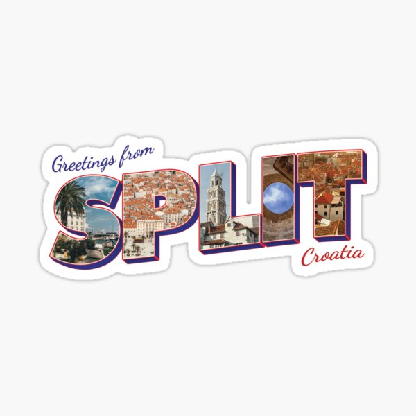 Item preview, Greetings from Split in Croatia Vintage style retro souvenir designed and sold by DeveloperProp0.