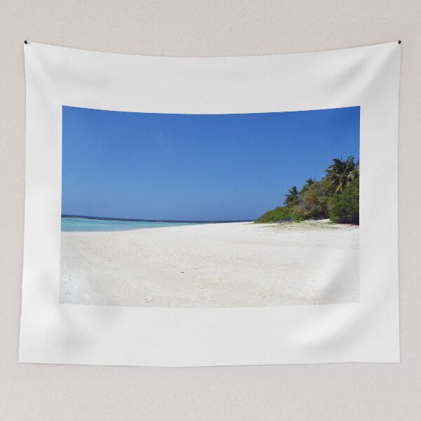 Item preview, Exotic beach in the Maldives with white sand and vegetation designed and sold by oanaunciuleanu.