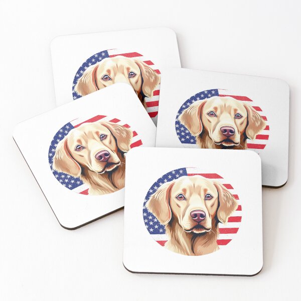 Item preview,  Gabriel, the patriotic Golden Retriever. designed and sold by Alanna Rose Realm.