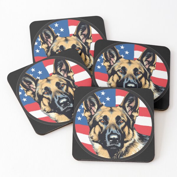 Item preview, Jasmine, the patriotic German Shepard designed and sold by Alanna Rose Realm.