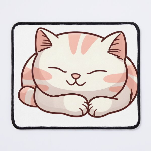 Item preview, cute kawaii cat sleeping designed and sold by BenjaminsPlace.