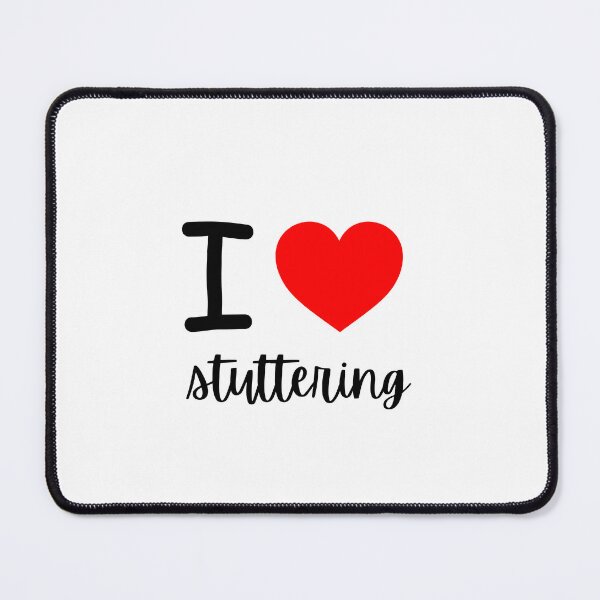 Item preview, I heart stuttering (red)  designed and sold by NicoleSLP.