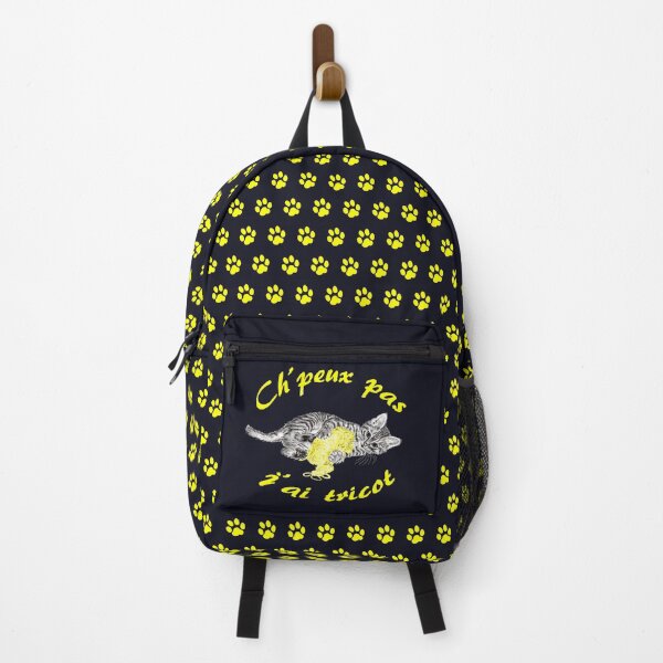 Item preview, Chaton à la pelota - graphite and yellow colored version, text in French designed and sold by SylvieG18.