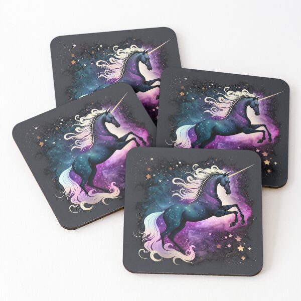 Item preview, Vibrant Unicorn Dancing Against a Starry Galaxy designed and sold by Stoopendous Stickers.