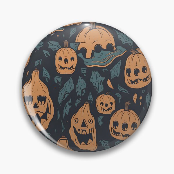 Aperçu de l'œuvre Modèle d'halloween drôle de citrouilles créée et vendue par TheInspiredAI.