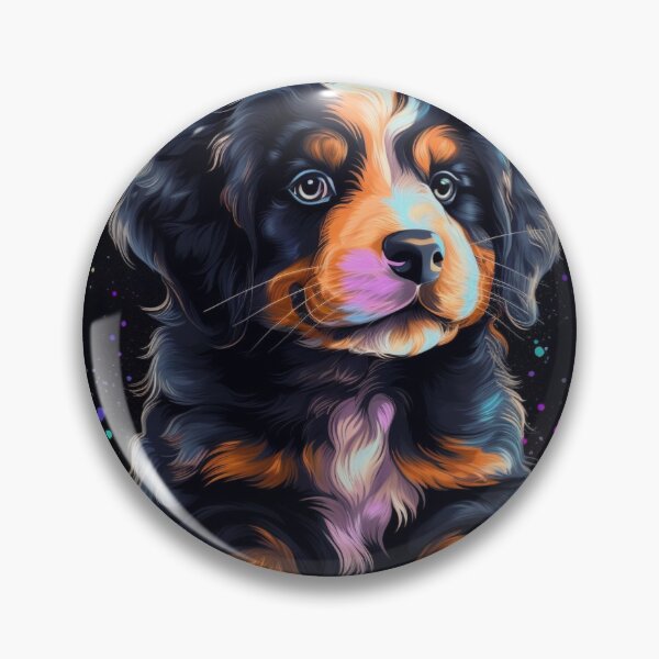 Item preview, Colorful Bernese Mountain Dog Puppy, Vibrant Art designed and sold by Stoopendous Stickers.