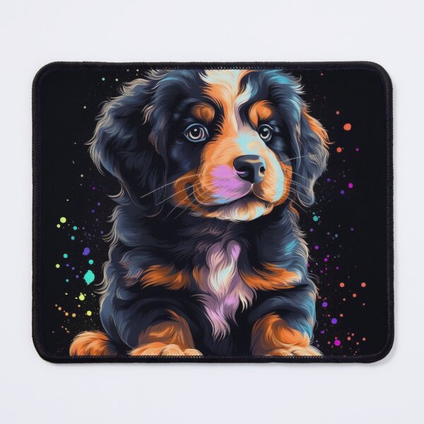Item preview, Colorful Bernese Mountain Dog Puppy, Vibrant Art designed and sold by Stoopendous Stickers.