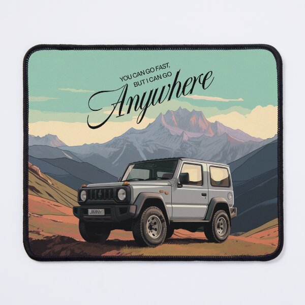 Item preview, Silver Jimny On An Adventure | Mountain Escape Illustration designed and sold by stoicjimny.