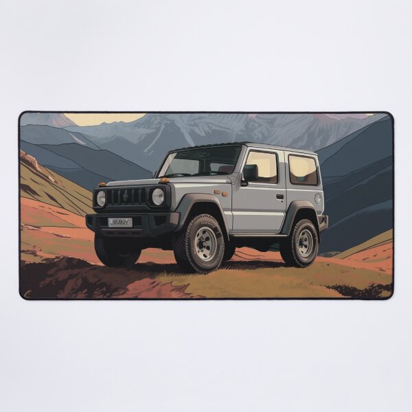 Item preview, Silver Jimny On An Adventure | Mountain Escape Illustration designed and sold by stoicjimny.