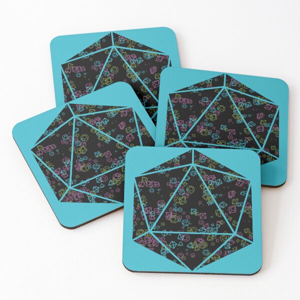 Item preview, D20 Dice Hoard - Turquoise, Green and Magenta designed and sold by AvengingSassy.